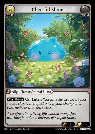Cheerful Slime RDOP-EN-004-Normal-Uncommon (U) - Radiant Origins: Pantheon - Grand Archive Card