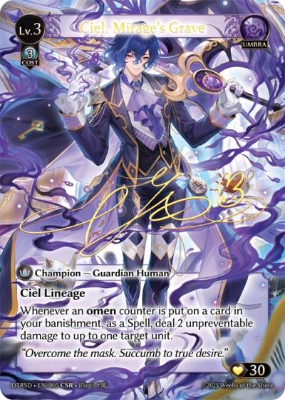 Ciel, Mirage's Grave DTRSD-EN-005-Foil-Collector Super Rare (CSR) - Distorted Reflections Starter Decks - Grand Archive Card