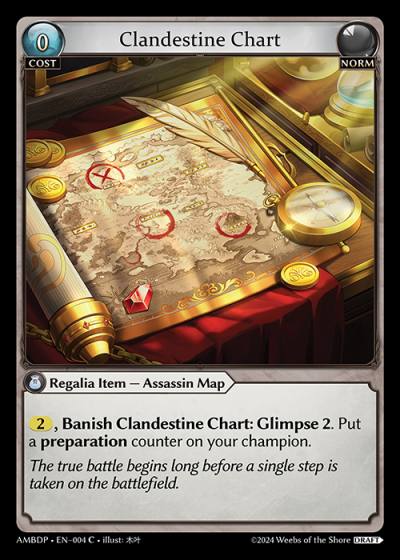 Clandestine Chart AMBDP-EN-004-Normal-Common (C) - Mortal Ambition Draft Pack - Grand Archive Card