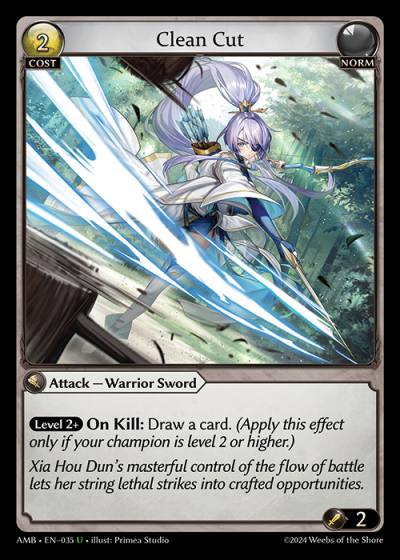 Clean Cut AMB-EN-035-Normal-Uncommon (U) - Mortal Ambition - Grand Archive Card