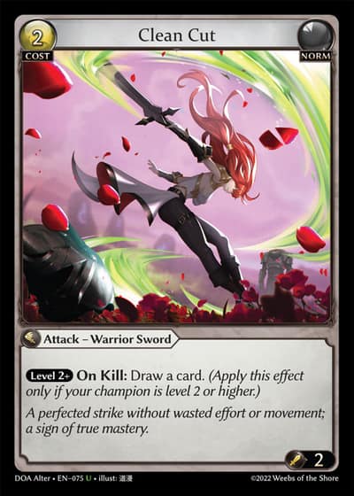 Clean Cut DOA Alter-EN-075-Foil-Uncommon (U) - Dawn of Ashes Alter Edition - Grand Archive Card