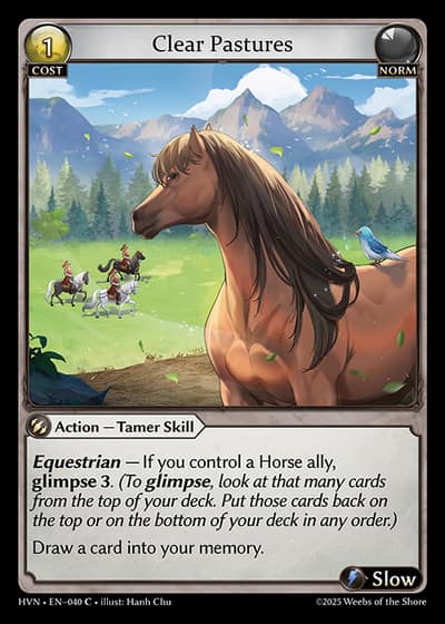 Clear Pastures HVN-EN-040-Foil-Common (C) - Abyssal Heaven - Grand Archive Card