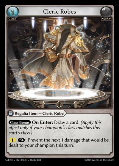 Cleric Robes ALCSD-EN-016-Normal-Uncommon (U) - Alchemical Revolution Starter Decks - Grand Archive Card