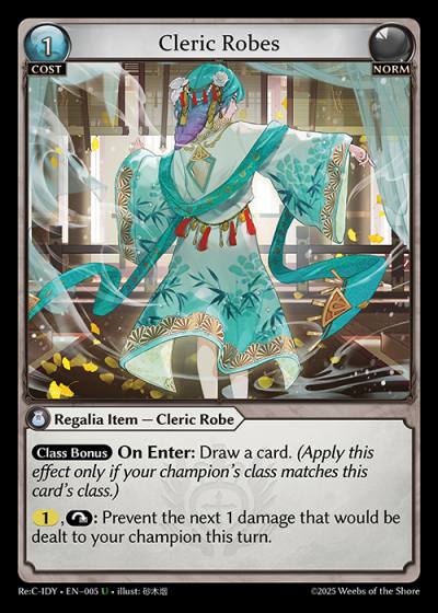 Cleric Robes ReC-IDY-EN-005-Normal-Uncommon (U) - Re:Collection Idyll Corsage - Grand Archive Card