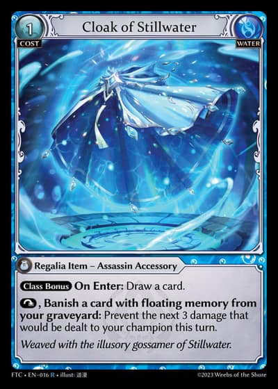 Cloak of Stillwater FTC-EN-016-Foil-Rare (R) - Fractured Crown - Grand Archive Card
