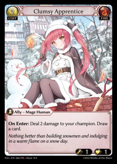Clumsy Apprentice P22-EN-006-Normal-Promotional Rare (PR) - Promotional 2022 - Grand Archive Card