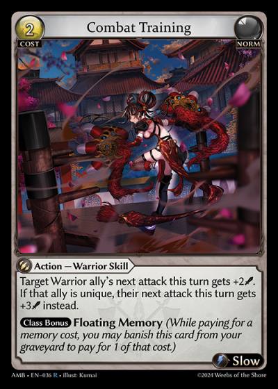 Combat Training AMB-EN-036-Normal-Rare (R) - Mortal Ambition - Grand Archive Card