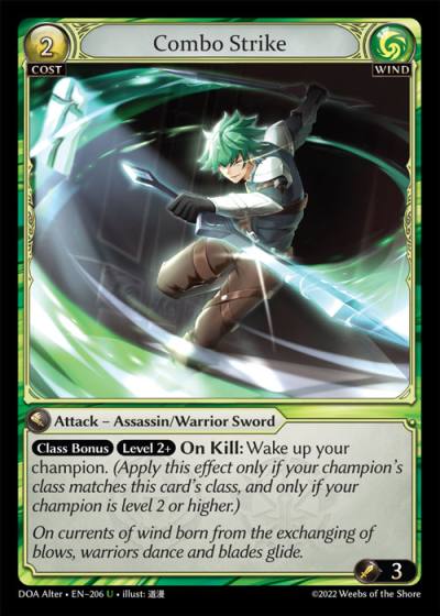 Combo Strike DOA Alter-EN-206-Normal-Uncommon (U) - Dawn of Ashes Alter Edition - Grand Archive Card