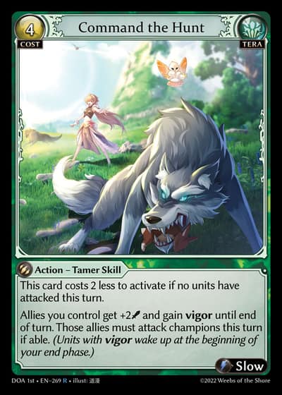 Command the Hunt DOA 1st-EN-269-Foil-Rare (R) - Dawn of Ashes First Edition - Grand Archive Card