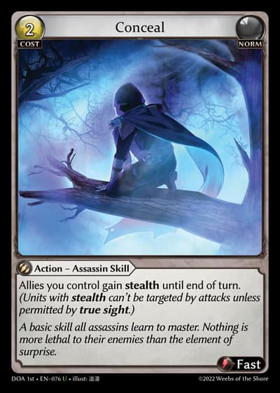 Conceal DOA 1st-EN-076-Foil-Uncommon (U) - Dawn of Ashes First Edition - Grand Archive Card