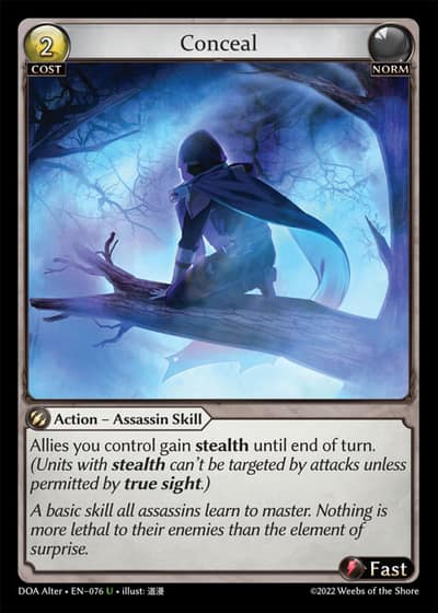 Conceal DOA Alter-EN-076-Foil-Uncommon (U) - Dawn of Ashes Alter Edition - Grand Archive Card