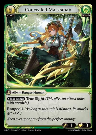 Concealed Marksman MRC-EN-140-Foil-Common (C) - Mercurial Heart - Grand Archive Card