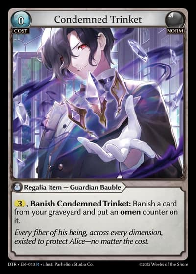 Condemned Trinket DTR-EN-013-Foil-Rare (R) - Distorted Reflections - Grand Archive Card