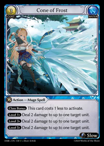 Cone of Frost AMB-EN-130-Normal-Uncommon (U) - Mortal Ambition - Grand Archive Card