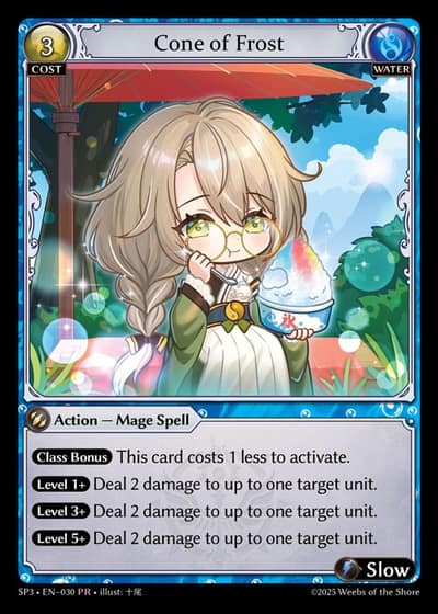 Cone of Frost SP3-EN-030-Foil-Promotional Rare (PR) - Supporter Pack 3 - Grand Archive Card