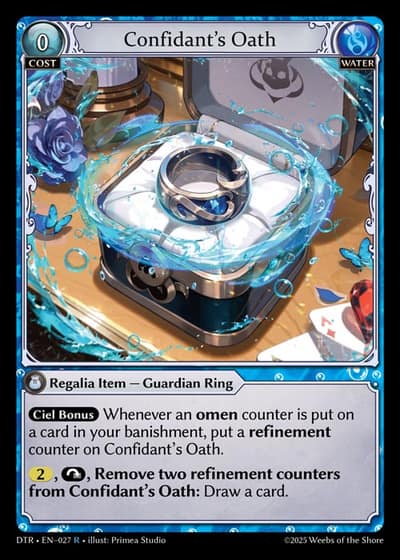 Confidant's Oath DTR-EN-027-Foil-Rare (R) - Distorted Reflections - Grand Archive Card