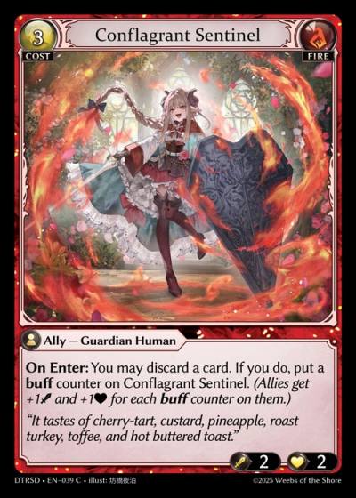 Conflagrant Sentinel DTRSD-EN-039-Normal-Common (C) - Distorted Reflections Starter Decks - Grand Archive Card