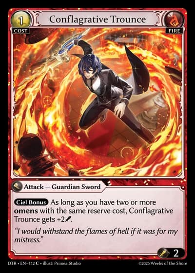 Conflagrative Trounce DTR-EN-112-Foil-Common (C) - Distorted Reflections - Grand Archive Card