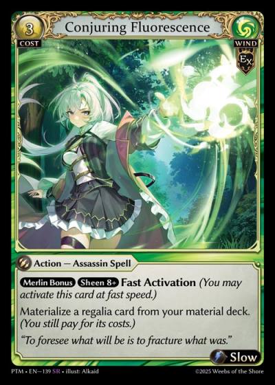 Conjuring Fluorescence PTM-EN-139-Foil-Super Rare (SR) - Phantom Monarchs - Grand Archive Card
