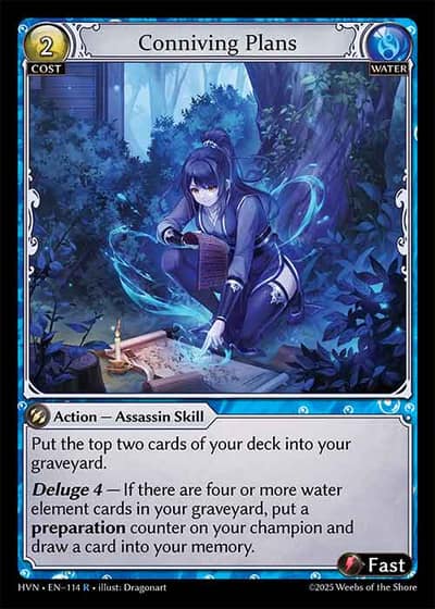 Conniving Plans HVN-EN-114-Foil-Rare (R) - Abyssal Heaven - Grand Archive Card