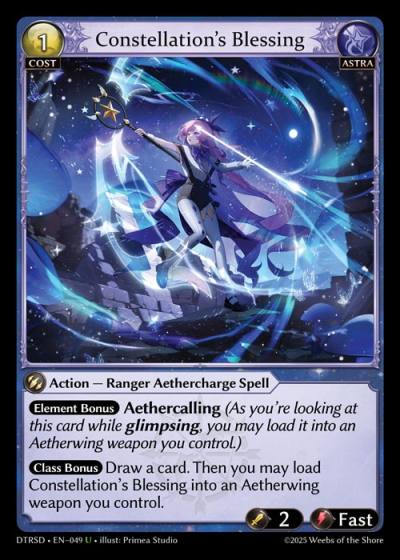 Constellation's Blessing DTRSD-EN-049-Normal-Uncommon (U) - Distorted Reflections Starter Decks - Grand Archive Card