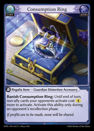 Consumption Ring DTR-EN-031-Foil-Uncommon (U) - Distorted Reflections - Grand Archive Card