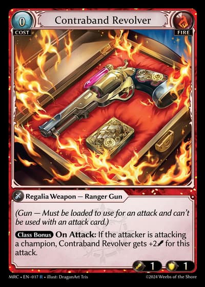 Contraband Revolver MRC-EN-017-Foil-Rare (R) - Mercurial Heart - Grand Archive Card