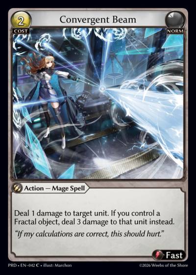 Convergent Beam PRD-EN-042-Foil-Common (C) - .asphodel/paradise - Grand Archive Card