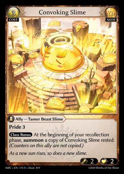 Convoking Slime MRC-EN-174-Foil-Rare (R) - Mercurial Heart - Grand Archive Card