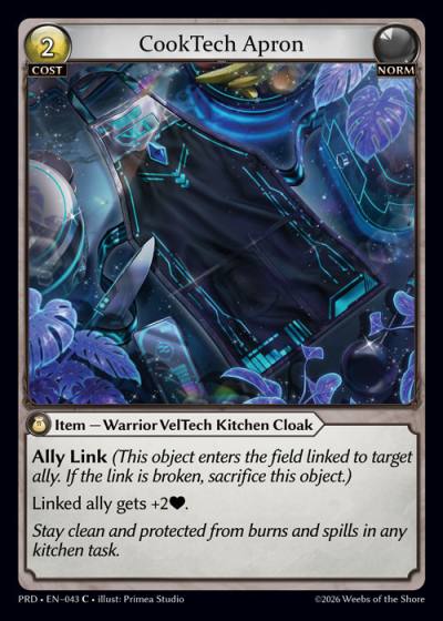 CookTech Apron PRD-EN-043-Foil-Common (C) - .asphodel/paradise - Grand Archive Card