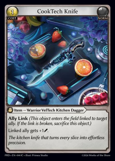 CookTech Knife PRD-EN-044-Foil-Common (C) - .asphodel/paradise - Grand Archive Card
