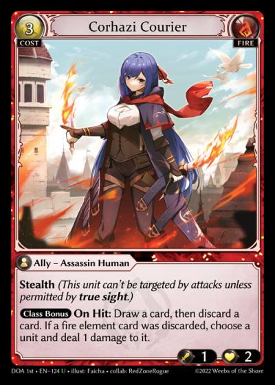 Corhazi Courier DOA 1st-EN-124-Normal-Uncommon (U) - Dawn of Ashes First Edition - Grand Archive Card