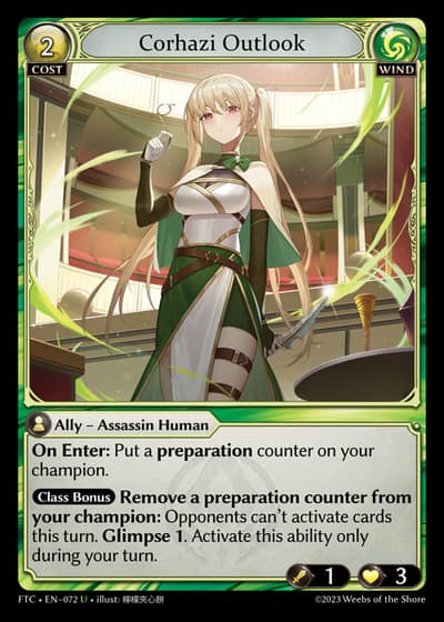 Corhazi Outlook FTC-EN-072-Foil-Uncommon (U) - Fractured Crown - Grand Archive Card