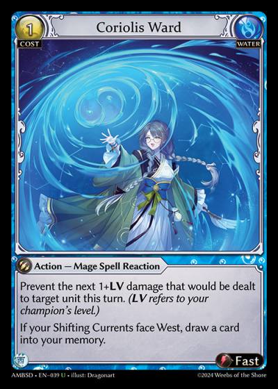 Coriolis Ward AMBSD-EN-039-Normal-Uncommon (U) - Mortal Ambition Starter Decks - Grand Archive Card