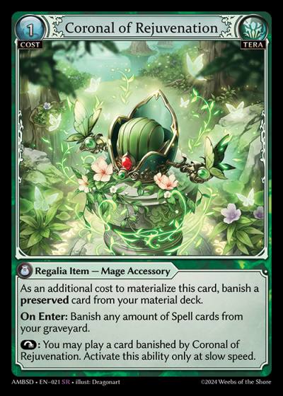 Coronal of Rejuvenation AMBSD-EN-021-Normal-Super Rare (SR) - Mortal Ambition Starter Decks - Grand Archive Card