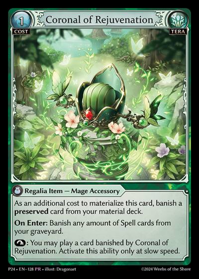 Coronal of Rejuvenation P24-EN-128-Foil-Promotional Rare (PR) - Promotional 2024 - Grand Archive Card