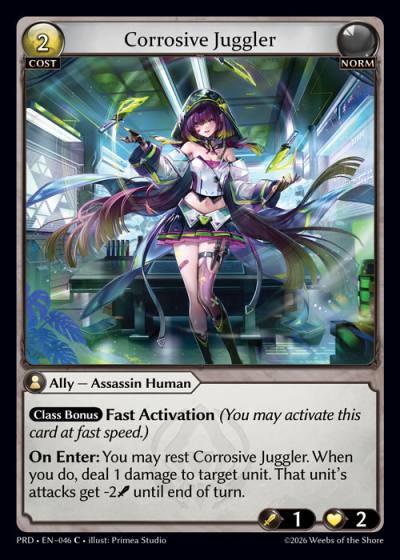 Corrosive Juggler PRD-EN-046-Foil-Common (C) - .asphodel/paradise - Grand Archive Card
