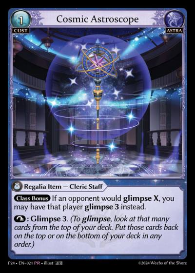 Cosmic Astroscope P24-EN-021-Foil-Promotional Rare (PR) - Promotional 2024 - Grand Archive Card