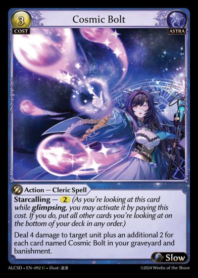 Cosmic Bolt ALCSD-EN-092-Normal-Uncommon (U) - Alchemical Revolution Starter Decks - Grand Archive Card
