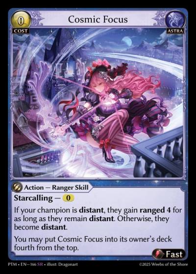 Cosmic Focus PTM-EN-166-Foil-Super Rare (SR) - Phantom Monarchs - Grand Archive Card