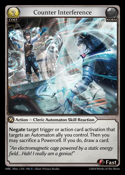 Counter Interference MRC Alter-EN-196-Foil-Rare (R) - Mercurial Heart Alter Edition - Grand Archive Card