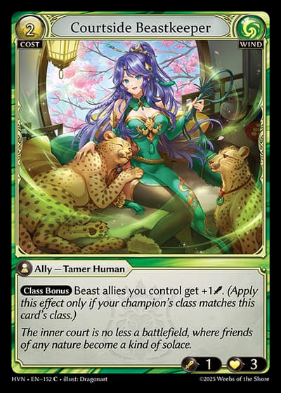Courtside Beastkeeper HVN-EN-152-Foil-Common (C) - Abyssal Heaven - Grand Archive Card