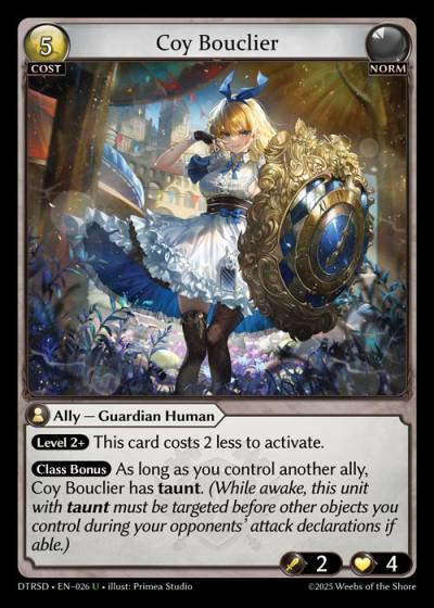 Coy Bouclier DTRSD-EN-026-Normal-Uncommon (U) - Distorted Reflections Starter Decks - Grand Archive Card