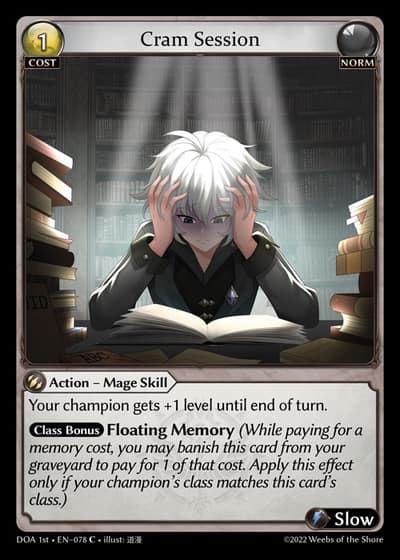 Cram Session DOA 1st-EN-078-Foil-Common (C) - Dawn of Ashes First Edition - Grand Archive Card
