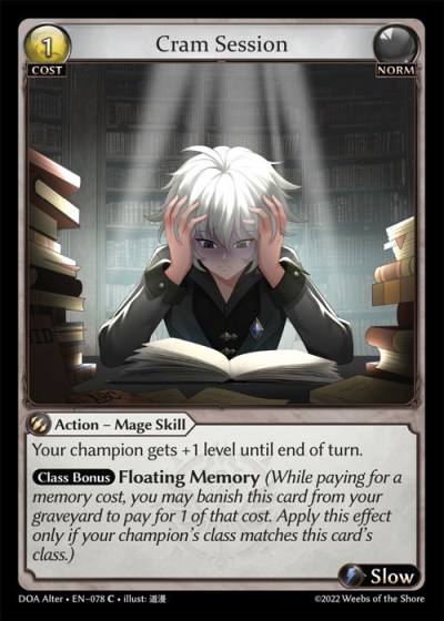 Cram Session DOA Alter-EN-078-Normal-Common (C) - Dawn of Ashes Alter Edition - Grand Archive Card