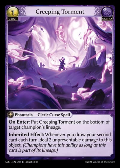 Creeping Torment ALC-EN-204-Foil-Common (C) - Alchemical Revolution - Grand Archive Card