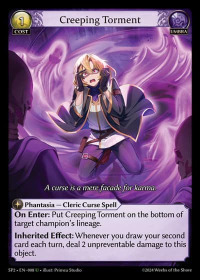 Creeping Torment SP2-EN-008-Foil-Uncommon (U) - Supporter Pack 2 - Grand Archive Card