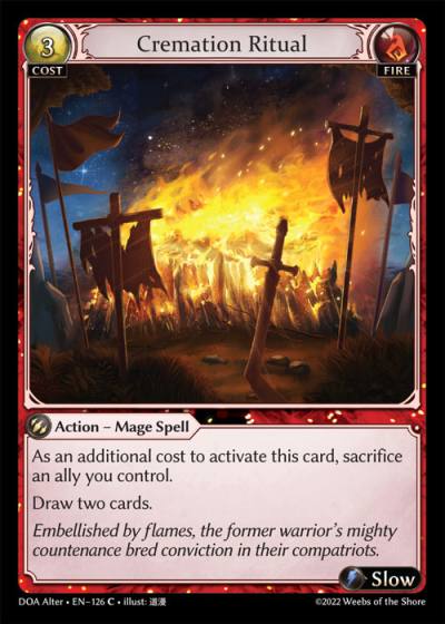 Cremation Ritual DOA Alter-EN-126-Foil-Common (C) - Dawn of Ashes Alter Edition - Grand Archive Card