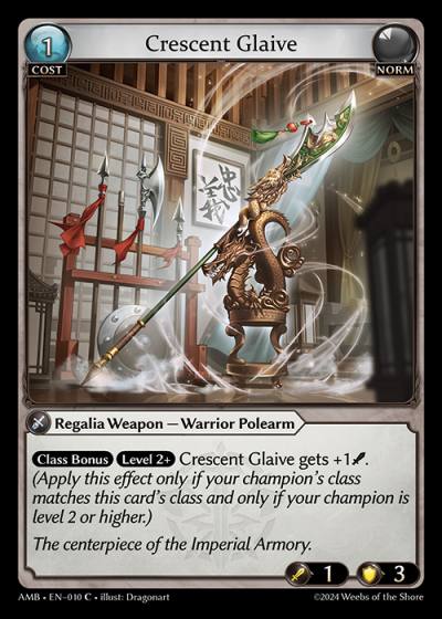 Crescent Glaive AMB-EN-010-Normal-Common (C) - Mortal Ambition - Grand Archive Card