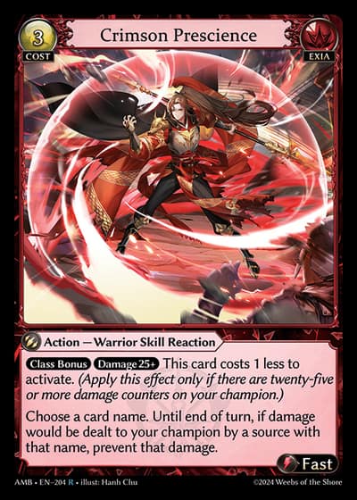 Crimson Prescience AMB-EN-204-Foil-Rare (R) - Mortal Ambition - Grand Archive Card